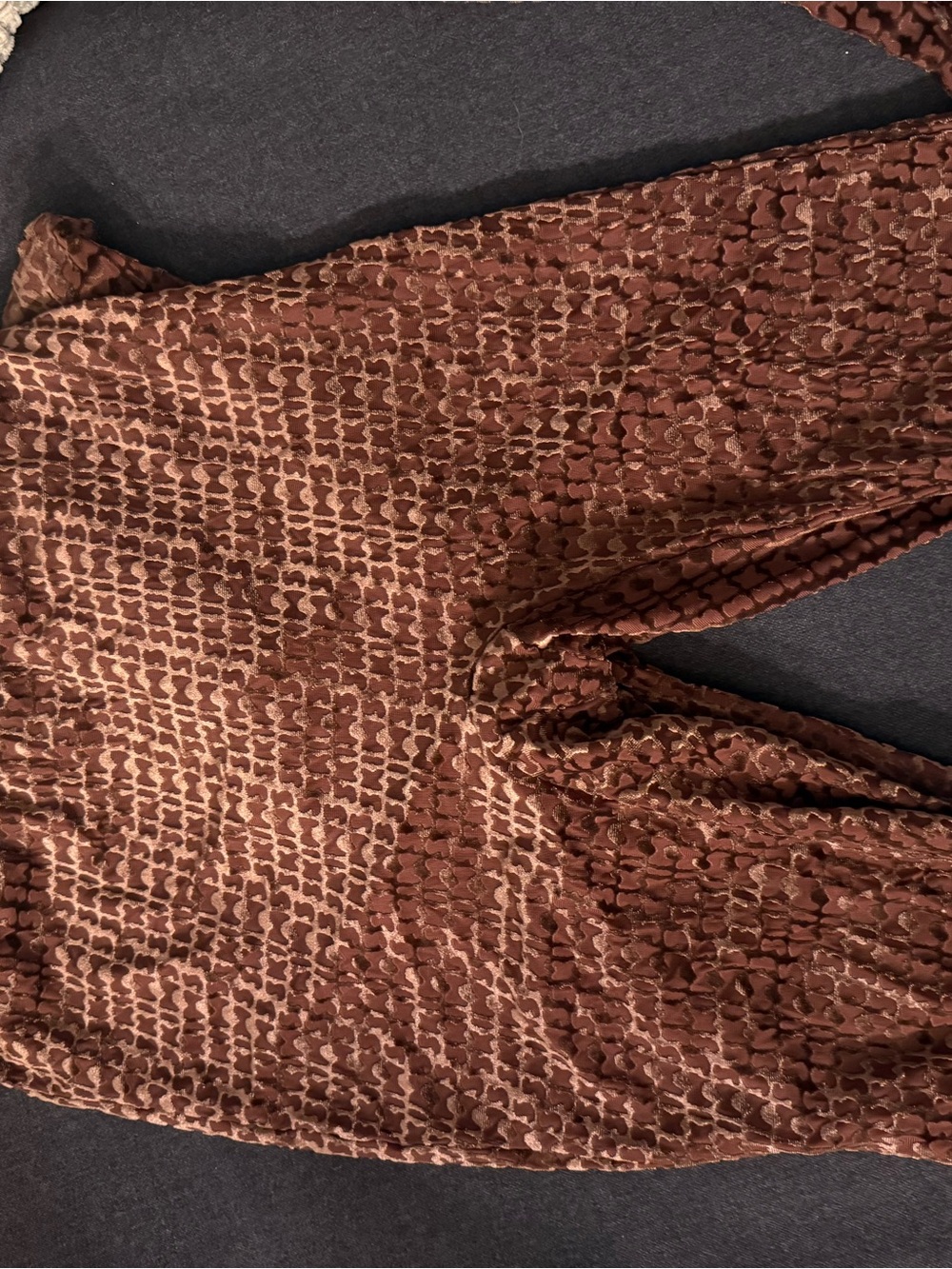 SKIMS Brown Textured Wide-Leg Jumpsuit